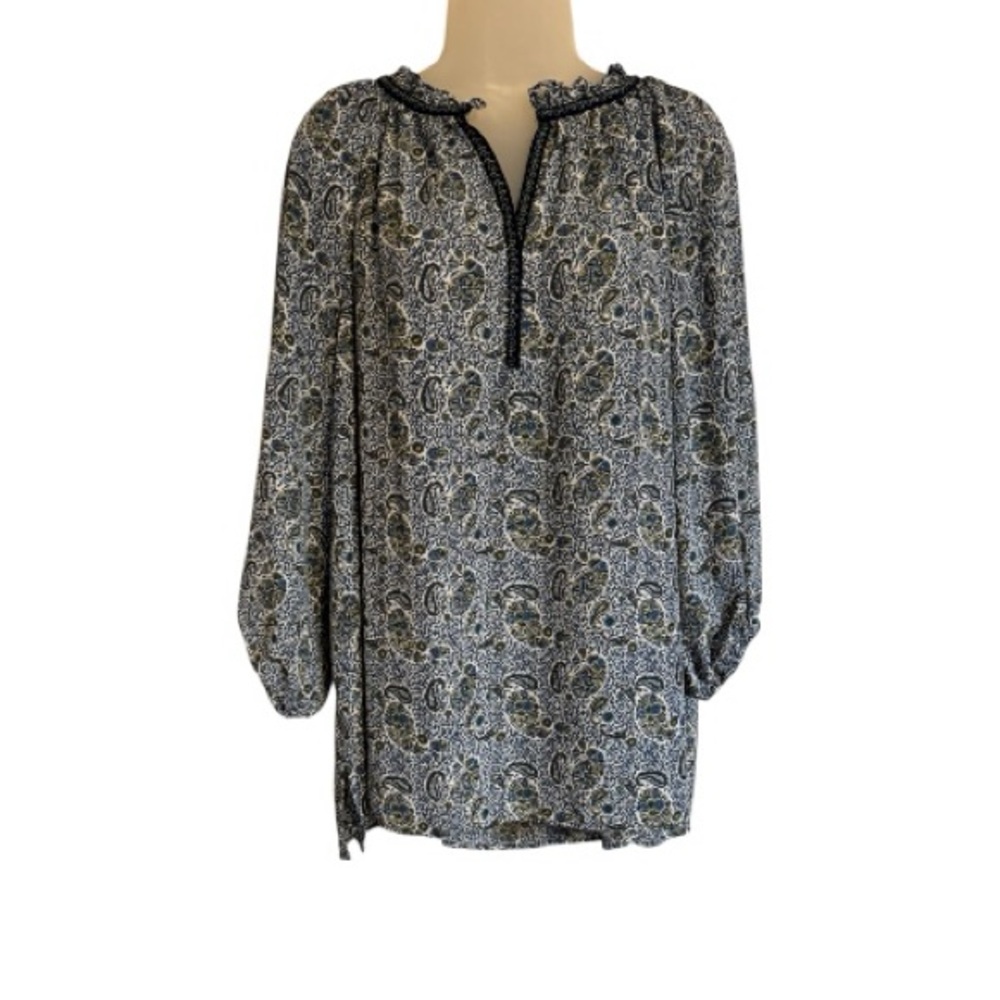 Max Studio BEAUTIFUL Paisley Print Blouse Plus: 1X        BIN#S